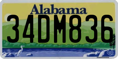 AL license plate 34DM836