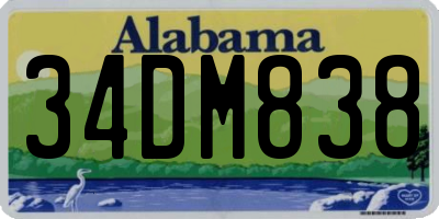 AL license plate 34DM838
