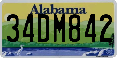 AL license plate 34DM842