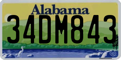 AL license plate 34DM843
