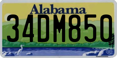 AL license plate 34DM850