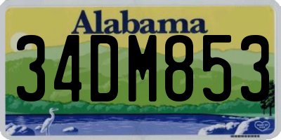 AL license plate 34DM853