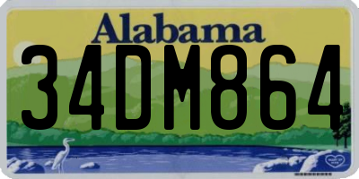 AL license plate 34DM864