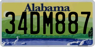 AL license plate 34DM887