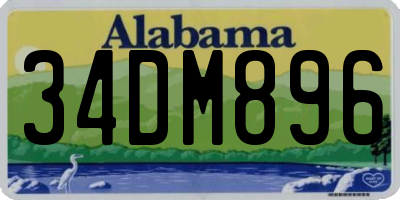 AL license plate 34DM896