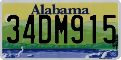 AL license plate 34DM915