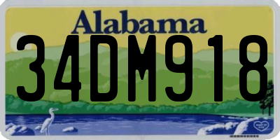 AL license plate 34DM918