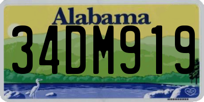 AL license plate 34DM919