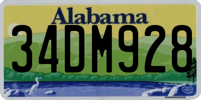 AL license plate 34DM928