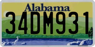AL license plate 34DM931