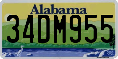 AL license plate 34DM955