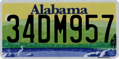 AL license plate 34DM957