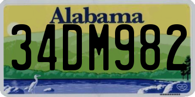 AL license plate 34DM982