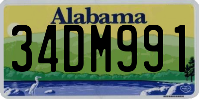 AL license plate 34DM991