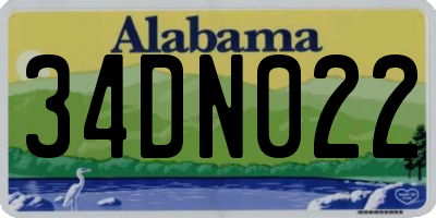 AL license plate 34DN022