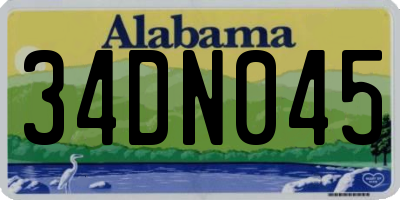 AL license plate 34DN045