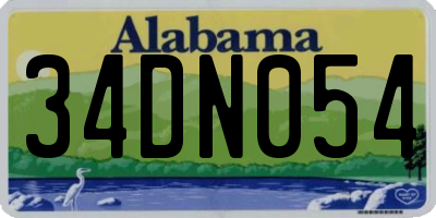 AL license plate 34DN054
