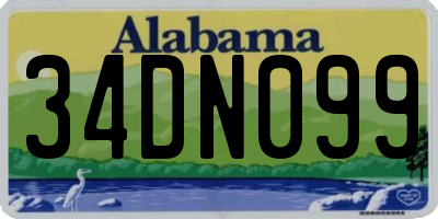 AL license plate 34DN099