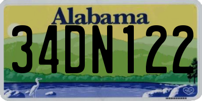 AL license plate 34DN122