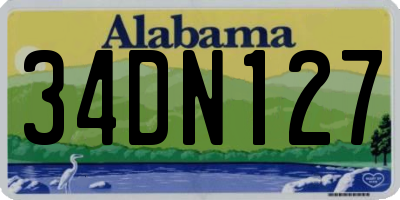 AL license plate 34DN127