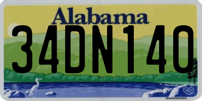 AL license plate 34DN140