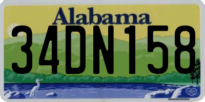 AL license plate 34DN158