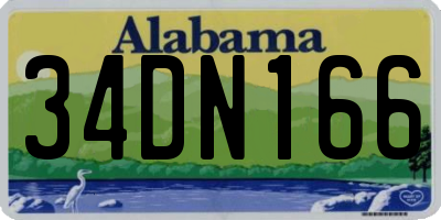AL license plate 34DN166