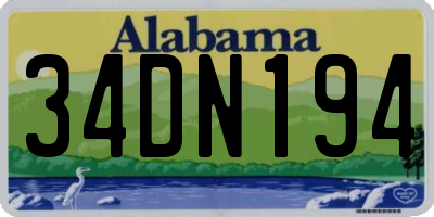 AL license plate 34DN194