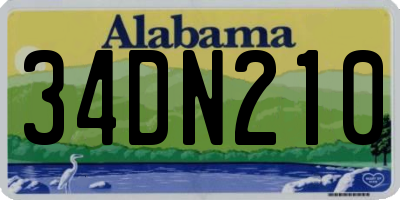 AL license plate 34DN210