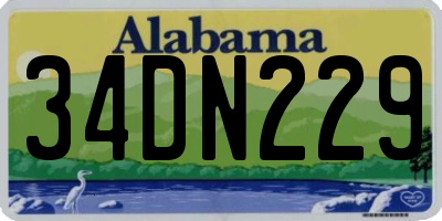 AL license plate 34DN229
