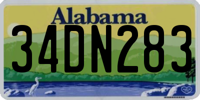 AL license plate 34DN283