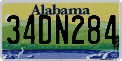 AL license plate 34DN284