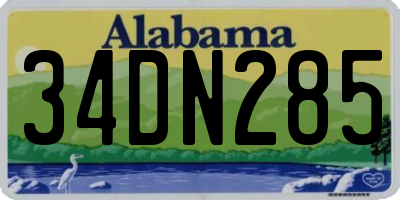 AL license plate 34DN285