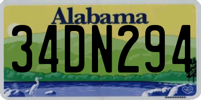 AL license plate 34DN294