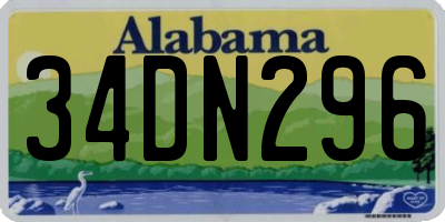AL license plate 34DN296