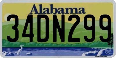 AL license plate 34DN299