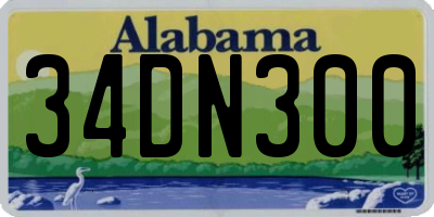 AL license plate 34DN300