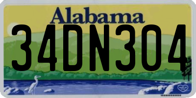 AL license plate 34DN304