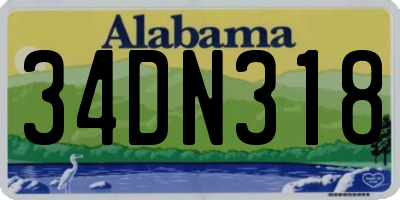 AL license plate 34DN318