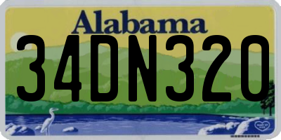 AL license plate 34DN320