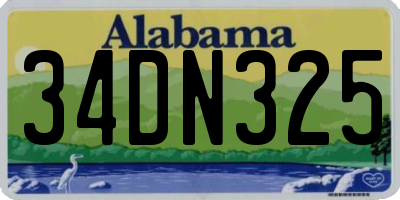 AL license plate 34DN325