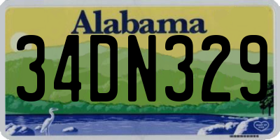 AL license plate 34DN329