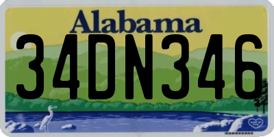 AL license plate 34DN346