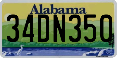 AL license plate 34DN350