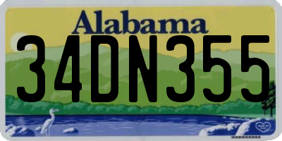 AL license plate 34DN355