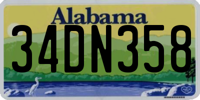 AL license plate 34DN358
