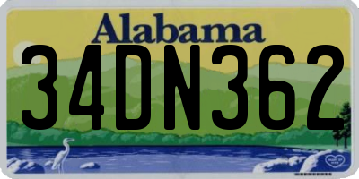 AL license plate 34DN362