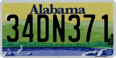 AL license plate 34DN371
