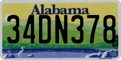 AL license plate 34DN378
