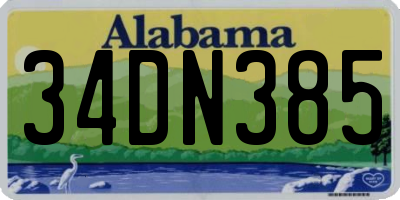 AL license plate 34DN385